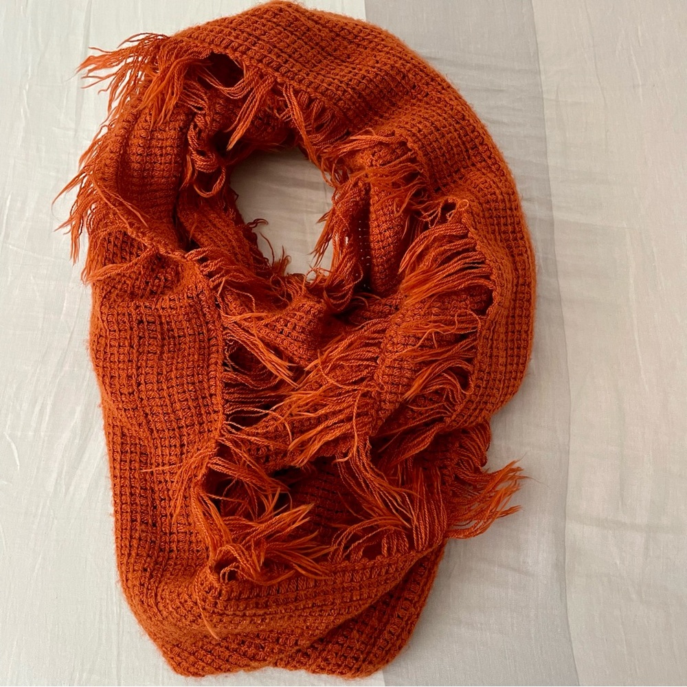 14th & Union Crochet Fringe Infinity Scarf